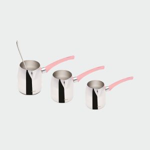 LİZBON ÇELİK CEZVE TAKIMI PEMBE